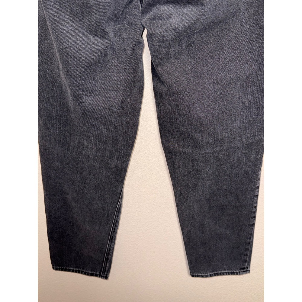 American Eagle Mom Jean Womens 4 Short Washed Black High Waisted Tapered Denim - Picture 2 of 7